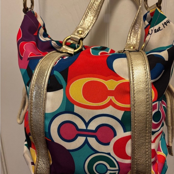 Coach Poppy 2009 (13830) Pop C Spotlight Signature Tote/Crossbody Bag in EUC - Picture 8 of 16